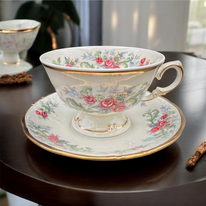 porcelanowa filiżanka do kawy flower ecru.JPG