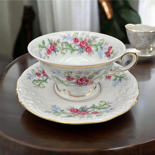 porcelanowa filiżanka do kawy 150 ml flower 2.JPG