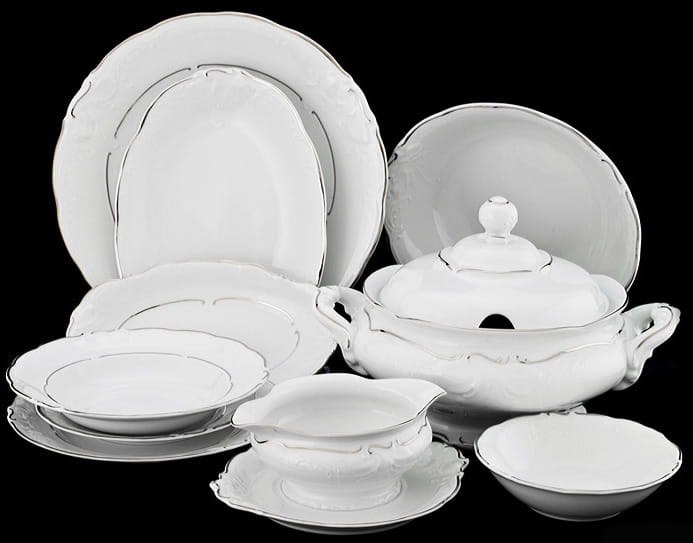 serwis obiadowy na 12 osób porcelanba
