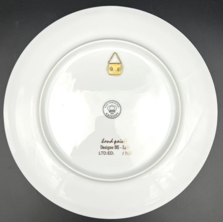 porcelanowa patera ręcznie malowana