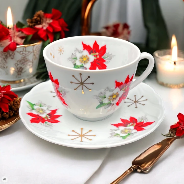 porcelanowa filizanka do kawy świąteczna 2