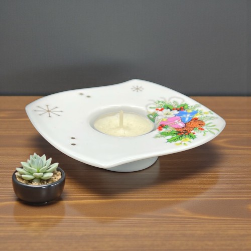 świecznik porcelanowy świąteczny 1