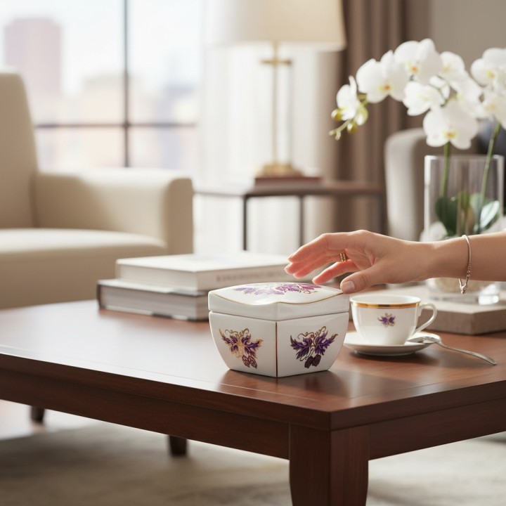 porcelanaowa bombonierka 1