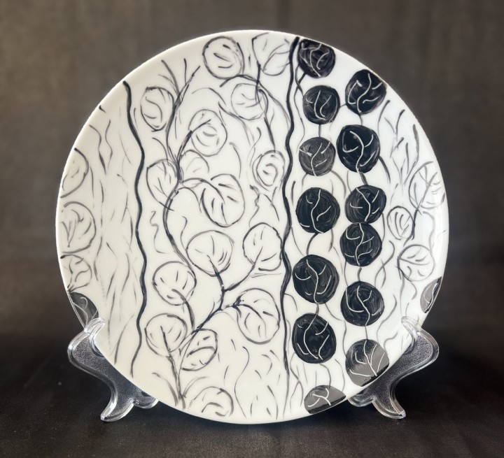 patera recznie malowana porcelana